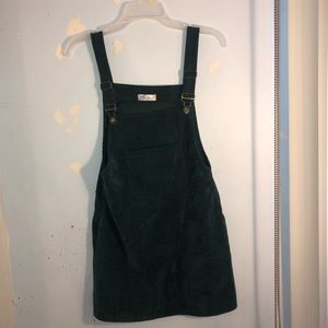 Green corduroy dress